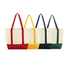 Two-Tone 12Oz Canvas Shopping Tote Bag with Front Pocket, Reusable Grocery Tote Bags