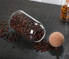 Cork Glass Jar Bottle Nut Coffee Bean Storage Jar Glass Container with Airtight Seal Wooden Lid