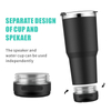 30oz Double Wall Outdoor Portable Stainless Steel Tumbler Water Bottle Music Cup with Wireless Speaker and LED Light