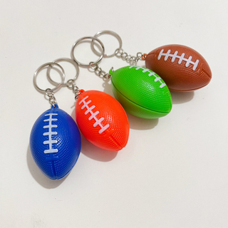Foot Ball Shaped Stress Reliever w/ Keychains