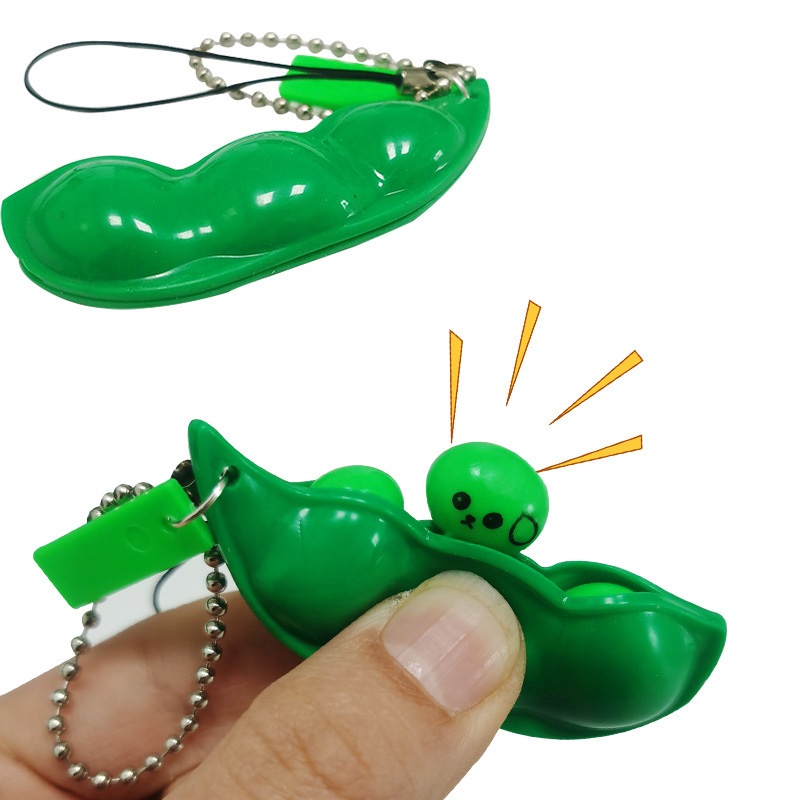 Pea Popper Fidget Toy Keychain