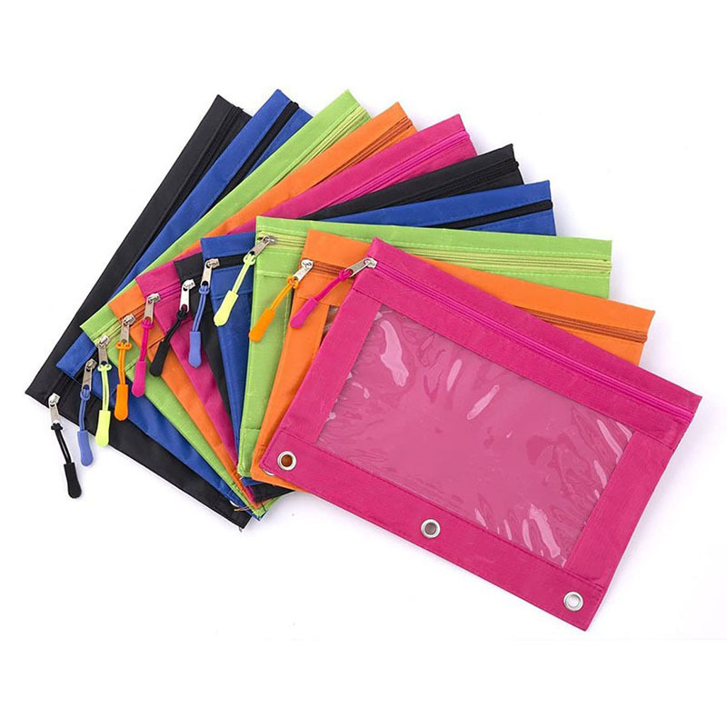 Oxford School Zipper Pencil Pouch for 3 Ring Binder