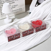 Custom Heart-Shaped Soy Wax Scented Candle - Eco-Friendly Aromatherapy Candle with 25-Hour Burn Time, Smokeless, Ideal for Gifts