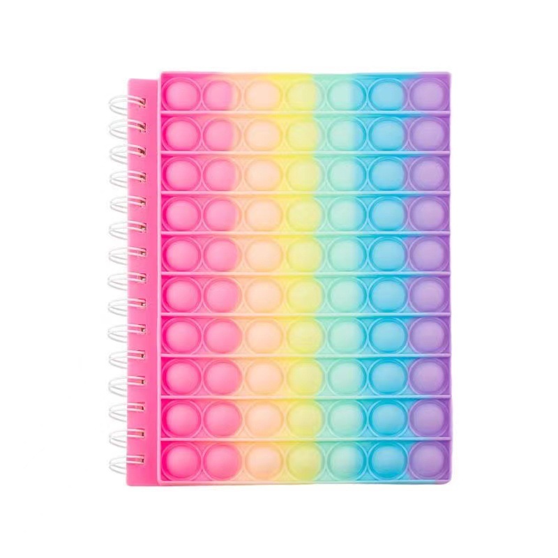 School Supplies Pop Spiral Notebook Pop Push It Bubble Pop For Stress Relief Fidget Journal Note book Figetsss Toys Stationery for Work Office School Gifts