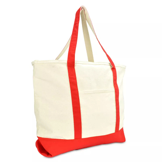 Extra Heavy-Weight Large Personalized Boat Cotton Canvas Tote Reusable Shopping Bag