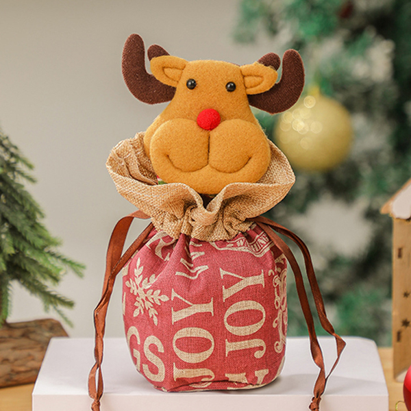 Christmas Gift Doll Bags with Drawstring Reusable Christmas Gift Bags Santa Gifts Bags for Holiday Wrapping