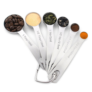 6 Piece Stainless Steel Measuring Spoons Cups Set