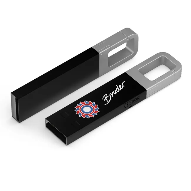 Mini Metal Snap Hook USB Flash Drive Gift Computer Memory Stick Disk Keychain