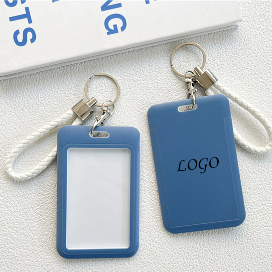 Solid Color Can Be Customized Keychain Identity ID Badge Holder Case, Nurse Doctor Office School Teacher Name Credit Card Pocket