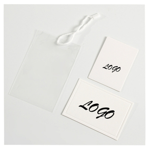High-end Clothing Hang Tags with String Attached, Blank Writable Cardstock Paper Tags for Presents, Clothing, Shipping, Retail