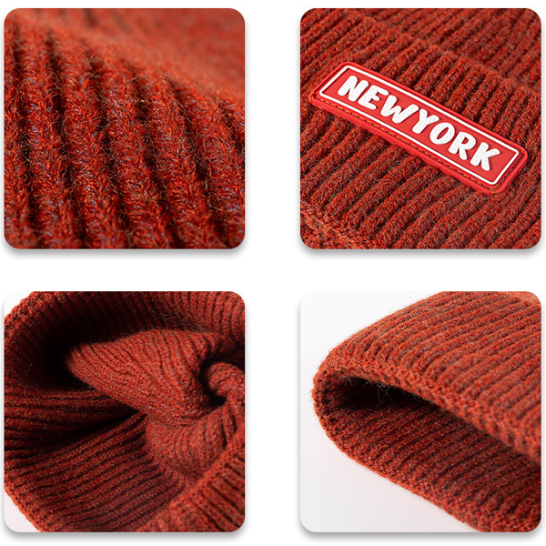 Cuff Beanie Hat Roll-up Edge Fisherman Ski Winter Warm Knit Caps Unisex