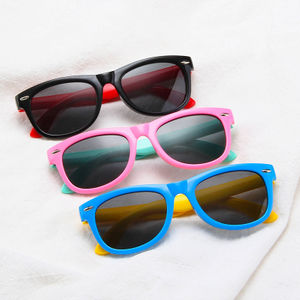 Kids Polarized Sunglasses TPE Rubber Flexible Frame Shades for Girls Boys