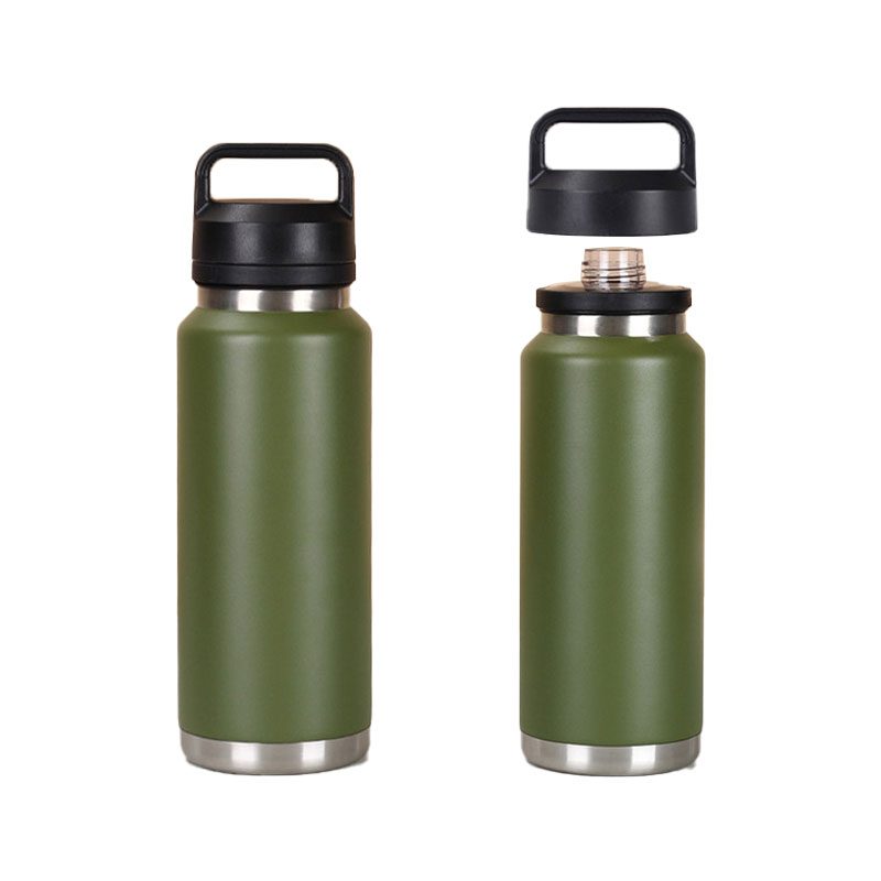 34 oz. Stainless Steel Sports Water Bottle With Double Lid