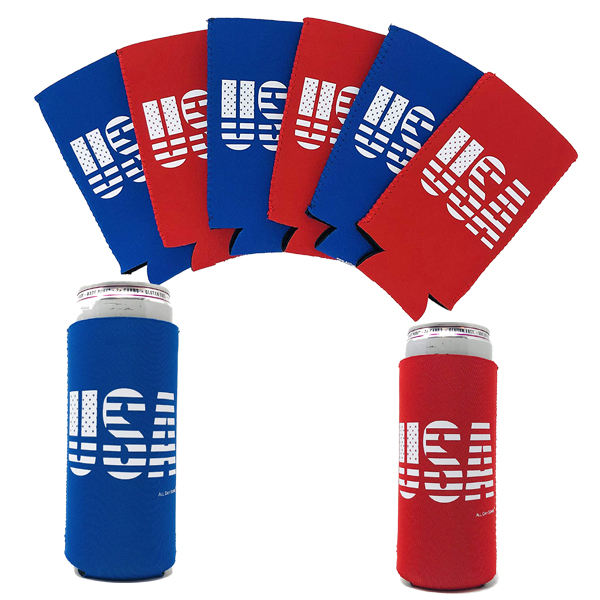 Premium 12oz Slim Can Neoprene Cooler Sleeve Reusable Skinny Tall Neoprene Beer Can Coolers