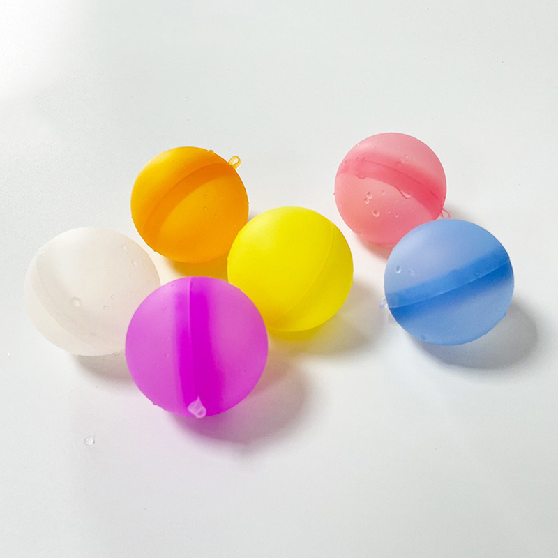 Reusable Silicone Water Balloons 2.17" Quick Fill Splash Balls, Soft Sensory Squeeze Toy for Outdoor Water Fight Summer Pool Toy