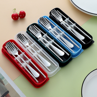 Stainless Steel Mini Portable Travel Utensils Set with Case