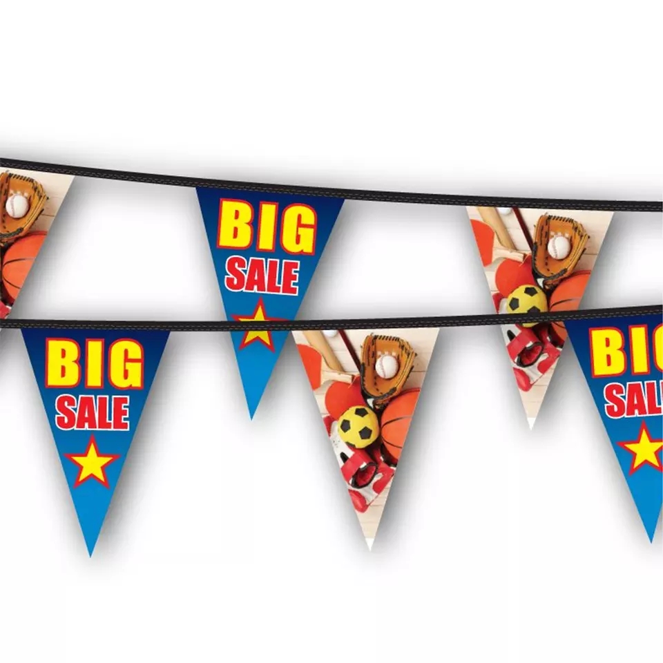 Custom Pennant Flag with String Hanging Country Triangle Bunting Banner