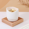 Porcelain Empty White Candle Jar Holder