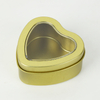 Empty Heart Shaped Silver Metal Tins with Clear Window for Candle Making, Candies, Gifts & Treasures