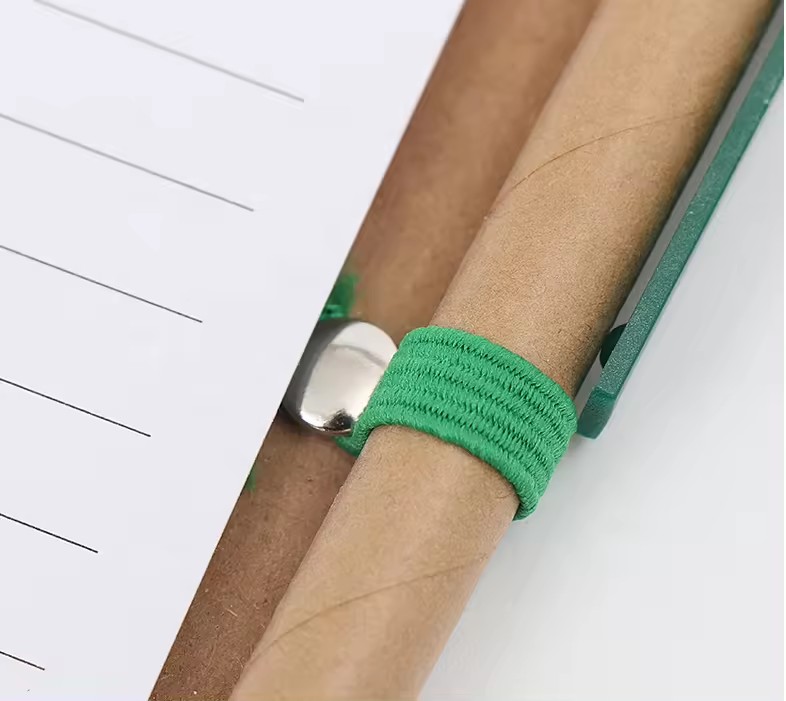 Hard Kraft Paper Cover Wire Bound Notepads Sketch Book Spiral Pocket Notebook with Pen, 5.5" x 7"