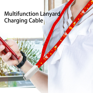 6-in-1 Tape Measure USB Charging Cable Lanyard