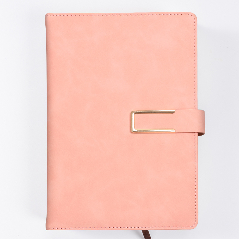 Retro Leather U-shaped Buckle Notebook Creative Business Office Work Thick Hard Face Notebook Can Be Customized