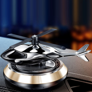 Solar Car Perfume Car Aromatherapy Aircraft Rotating Accessories Helicopter Interior High-end Decorations