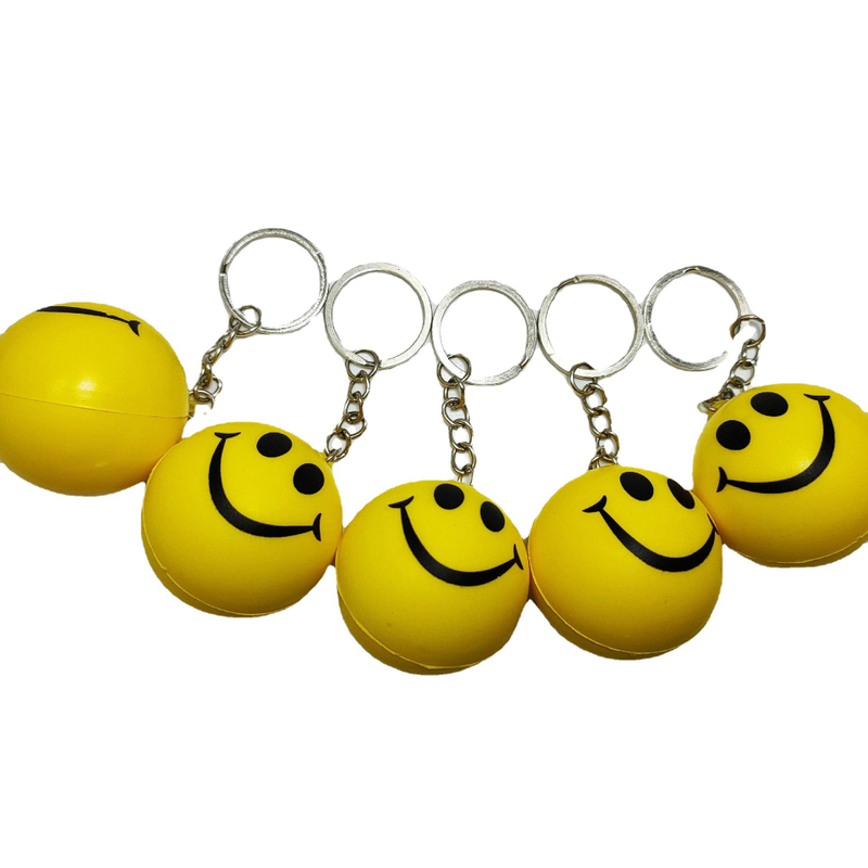 Round Stress Ball Keychain