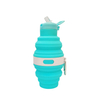 Collapsible Silicone Water Bottles With Carabiner, Foldable Outdoor Kettle