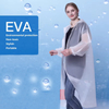 Reusable EVA Rain Ponchos For Adults, Lightweight and Portable Waterproof Hooded Rain Coats Rainwear