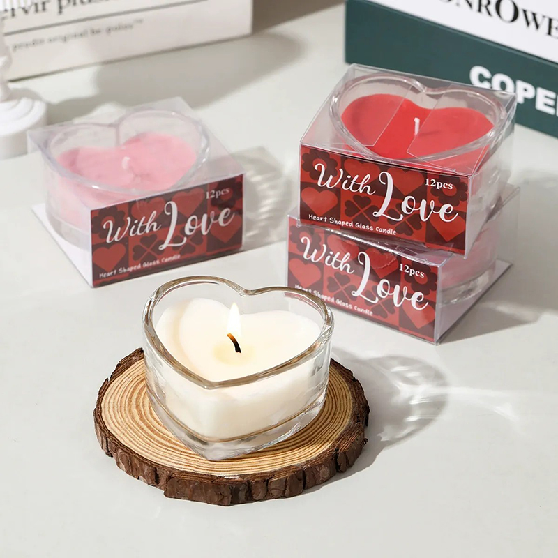 Custom Heart-Shaped Soy Wax Scented Candle - Eco-Friendly Aromatherapy Candle with 25-Hour Burn Time, Smokeless, Ideal for Gifts