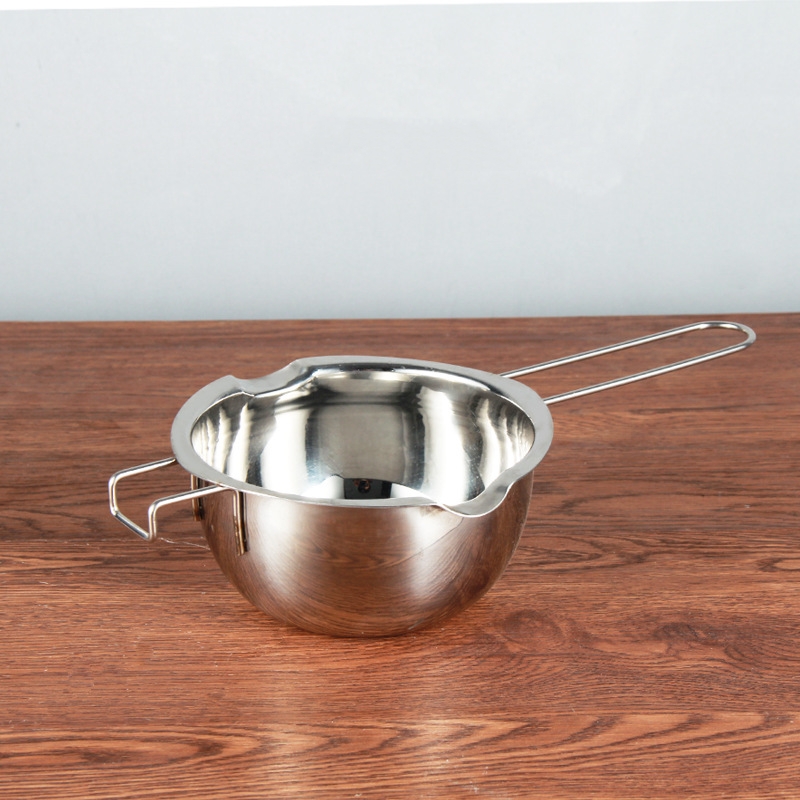 Stainless Steel Double Boiler Pot 400ML with Heat Resistant Handle for Melting Chocolate, Butter, and Candle Making
