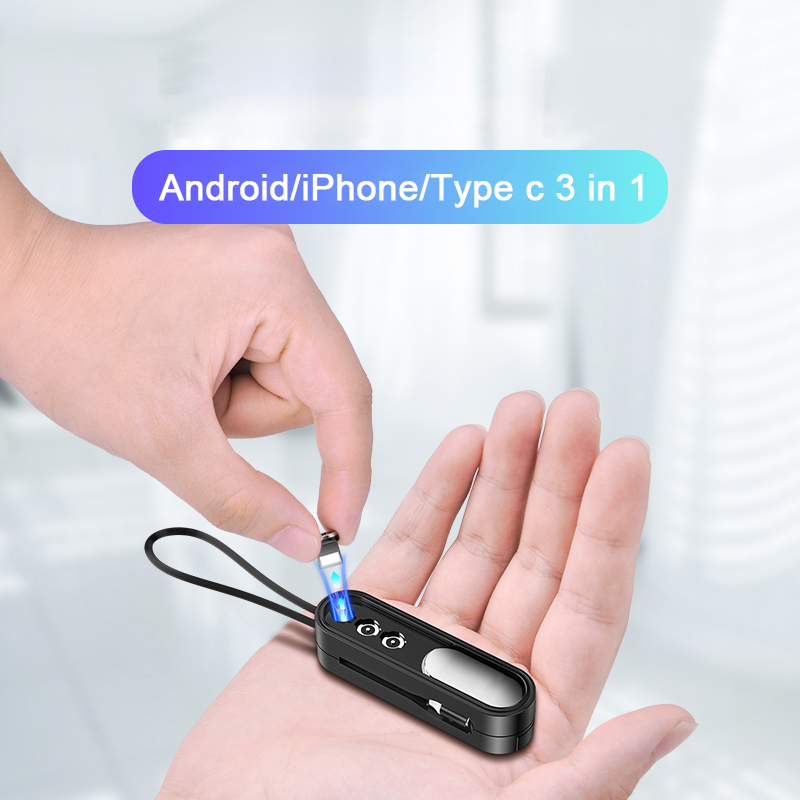 Mini Keychain 3 in 1 Magnetic Cable