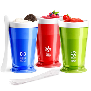 250ml BPA-Free Slush and Shake Maker Cup with Freezer Core Creates Single-Serving Smoothies, Slushies, and Milkshakes in Minutes