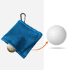 Microfiber Golf Ball Cleaner Towel With Carabiner, 5.5" * 5.5"