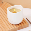 Porcelain Empty White Candle Jar Holder