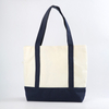 Super Strong Large 12oz Cotton Canvas Tote Bag Reusable Grocery Shopping Fashionable Two-Tone for Crafts