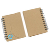 Mini Spiral Notebook Thick Kraft Cover Pocket Mini Diary Writing Notebooks Planner for Travelers Students Office