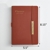 2023 18 Weeks A5 Academic Office Business Weekly & Monthly Planner Faux Leather Cover Notebook