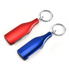 Beer Bottle Shape Stainless Steel Compact Multifunctional Tool Keychain With Wine Opener, Beer Opener, Nail File, Knife & Key Ring