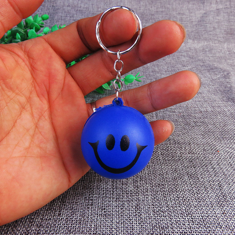 Round Stress Ball Keychain