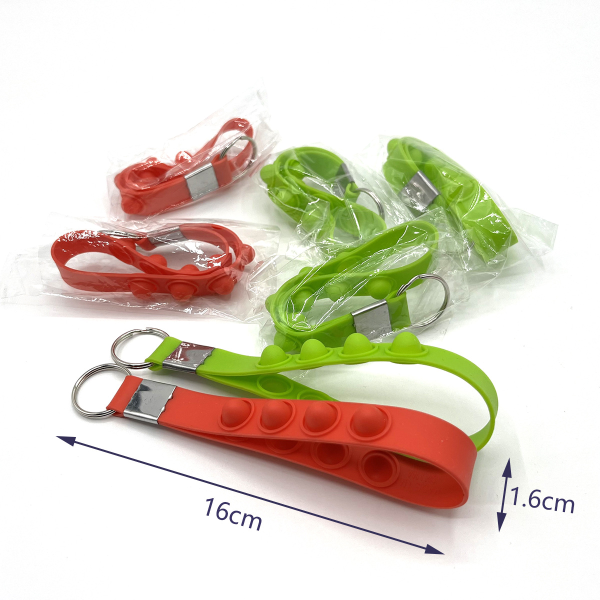 Silicone Wristband with Pop Keychain