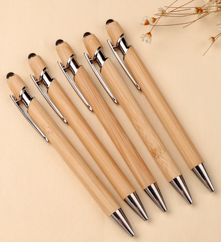 Bamboo Retractable Ballpoint Pen