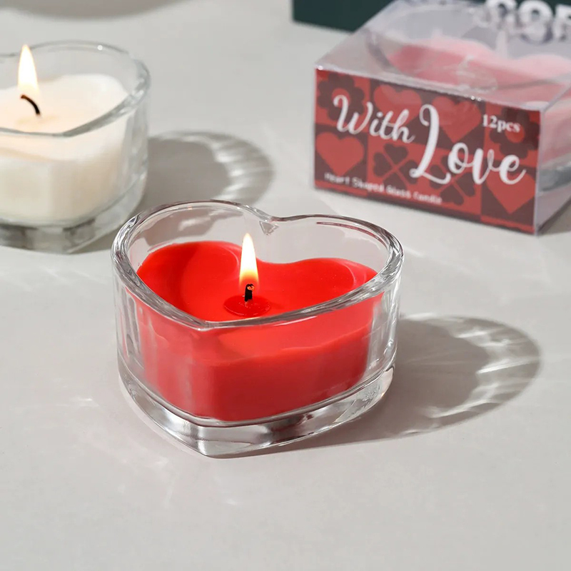 Custom Heart-Shaped Soy Wax Scented Candle - Eco-Friendly Aromatherapy Candle with 25-Hour Burn Time, Smokeless, Ideal for Gifts