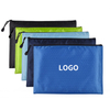 A4 Football-print File Bag Waterproof, Thickened Zipper Bag Canvas Meeting File Bag