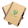 Hard Kraft Paper Cover Wire Bound Notepads Sketch Book Spiral Pocket Notebook with Pen, 5.5" x 7"
