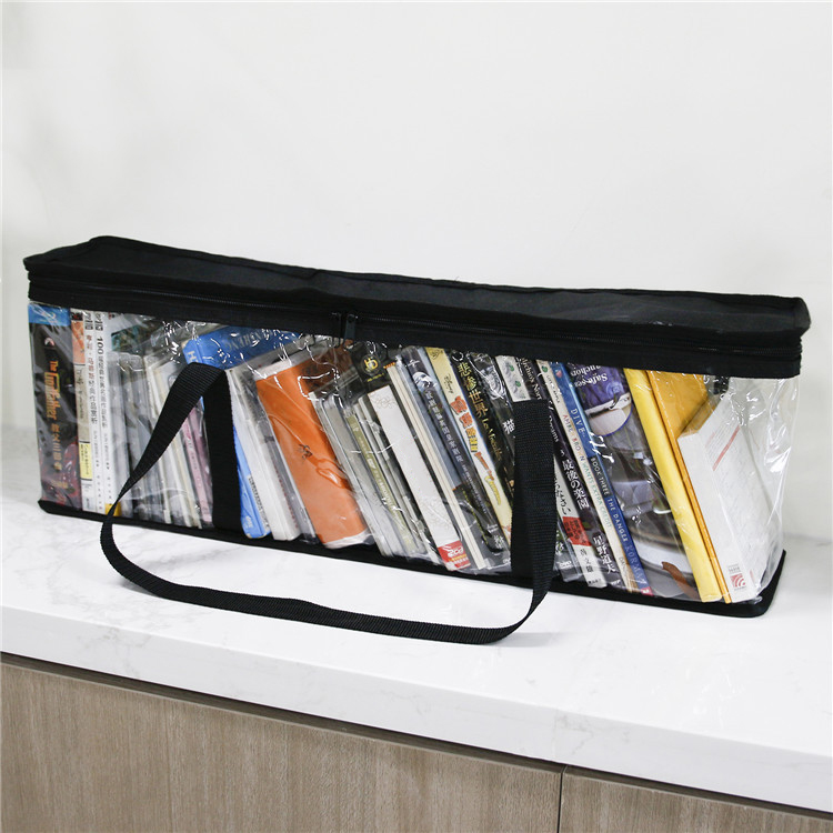Transparent Large Capacity CD Book Storage Hand Carry Bag