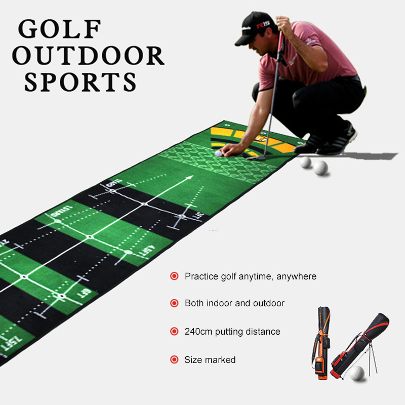 10 Foot Preminum Golf Putting Practice Mat Putting Green Mat Training Aid for Improving Putting Skills