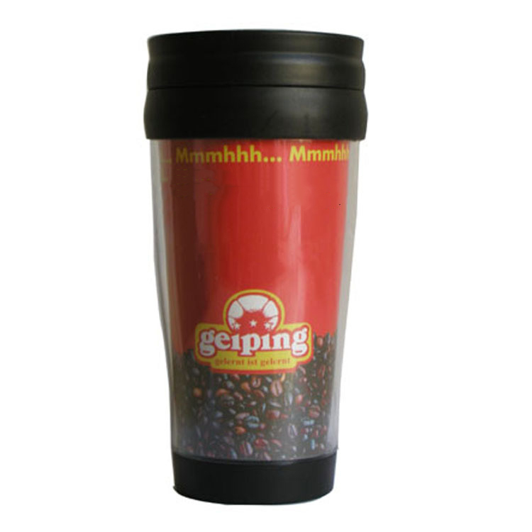 16 oz Cafe Tumbler Double Wall Plastic Travel Tumbler With Lid