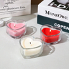 Custom Heart-Shaped Soy Wax Scented Candle - Eco-Friendly Aromatherapy Candle with 25-Hour Burn Time, Smokeless, Ideal for Gifts